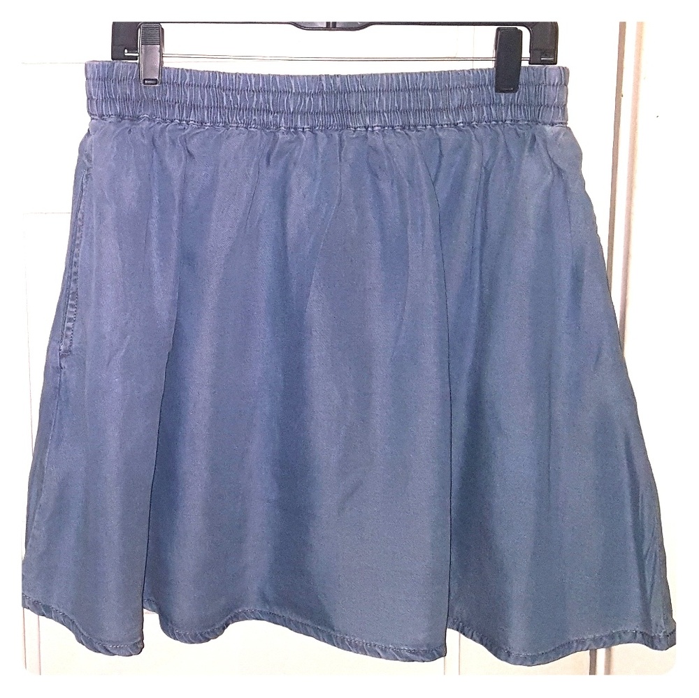 + Chambray skater skirt